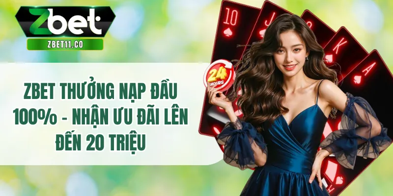 ZBET Thưởng Nạp Đầu 100% - Nhận Ưu Đãi Lên Đến 20 Triệu